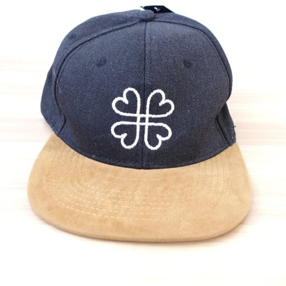 Clover Leaf Hat BEECHFIELD Cap‎ Black Baseball Snapback Suede Tan Harmony NWT